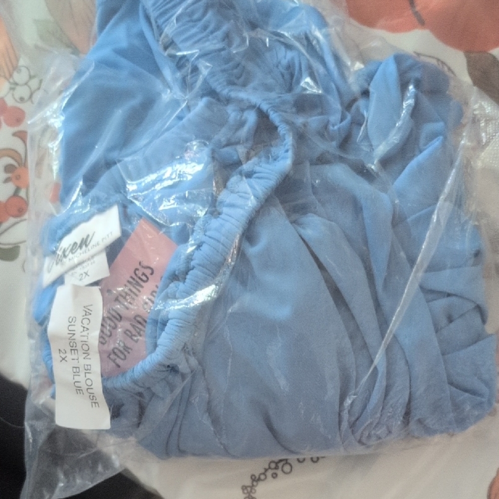 Vixen by Micheline Pitt Sunset Blue Blouse